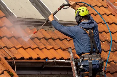 Démoussage et hydrofuge de toiture à Gouesnière